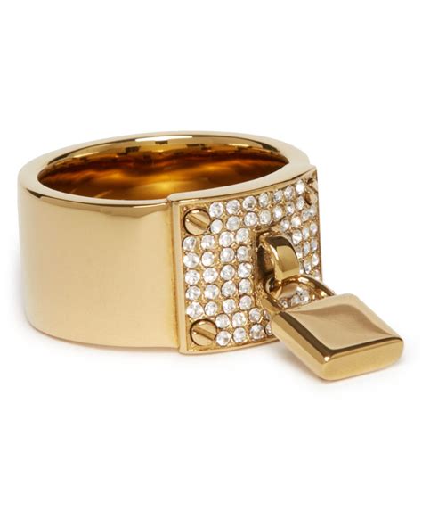 michael kors padlock charm ring